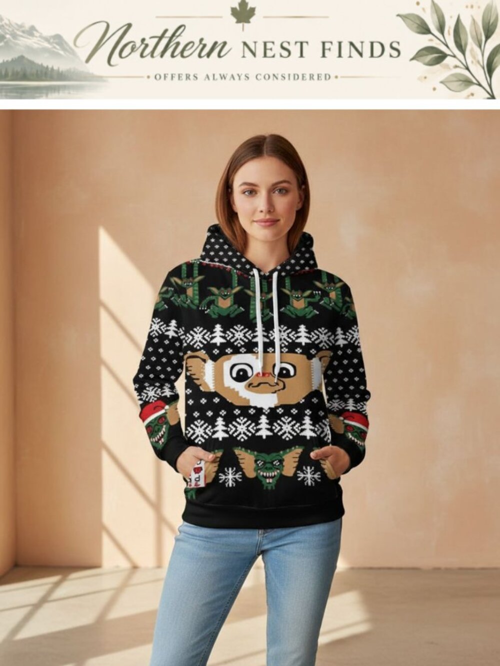 Funny Ugly Christmas Hoodie Sweatshirt Plus Size Pullover Pockets